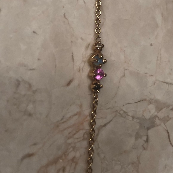 Lumo Leah Opal Bracelet Diamond Sapphire 14K Gold! - Picture 3 of 5